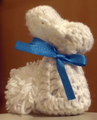 lapin au ruban bleu, par Esildut